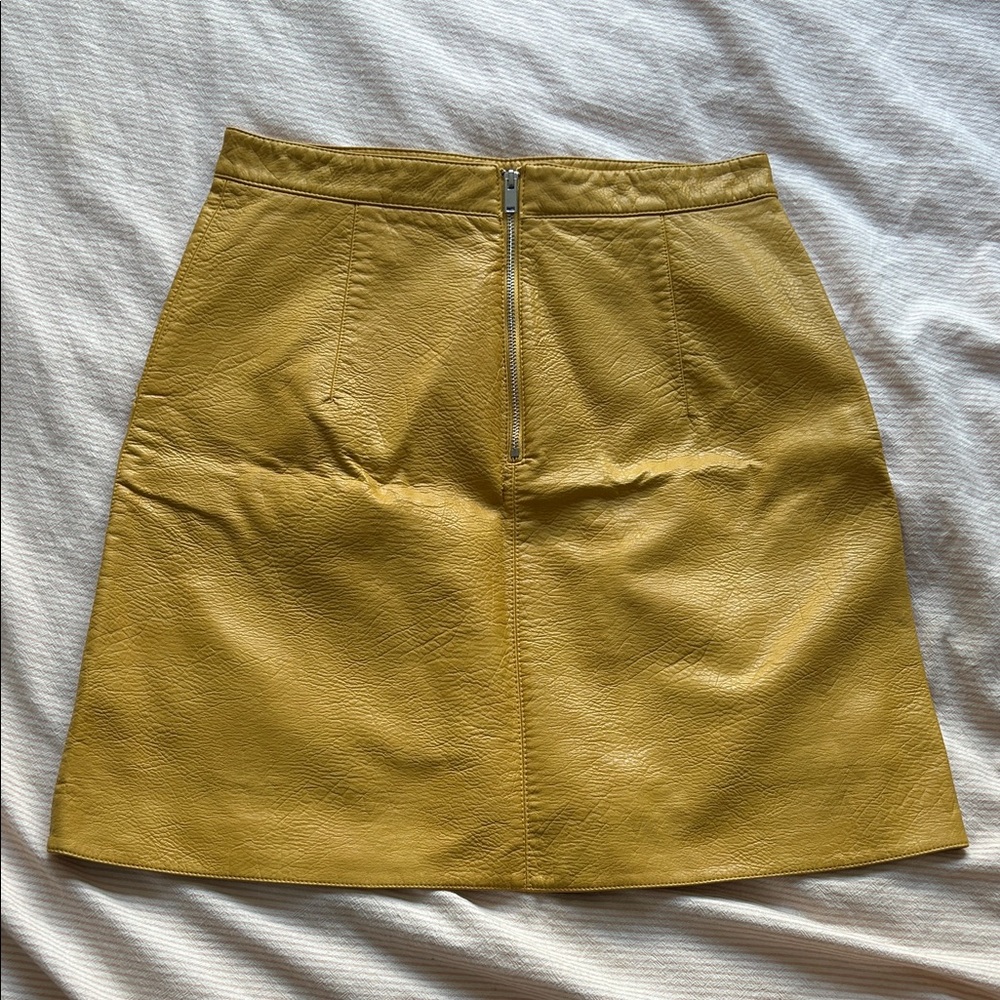 Mustard Zara Basic Skirt